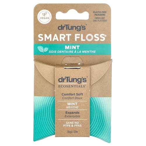 Dr. Tung's, Smart Floss®, Ecosentials™, Menta, 27 m (30 yd)