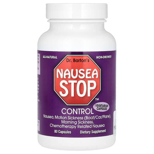 Dr. Barton's, Control de las náuseas, 80 cápsulas