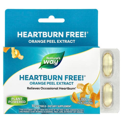 Nature's Way, Heartburn Free!®, 10 cápsulas blandas (1 g por cápsula blanda)
