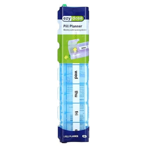 Ezy Dose, Pastillero semanal con dispositivo de bloqueo, XL, 1 unidad, 1 unidad