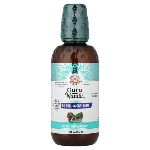 GuruNanda, Enjuague bucal de extracción de aceite natural, Farmed Mint™, 473 ml (16 oz. líq.)