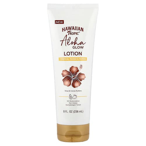 Hawaiian Tropic, Loción iluminadora de aloha, Mango y papaya tropicales, 236 ml (8 oz. líq.)