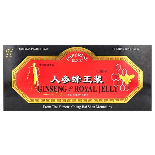 Imperial Elixir, Ginseng y jalea real, 10 frascos, 10 ml (0,34 oz. Líq.) Cada uno