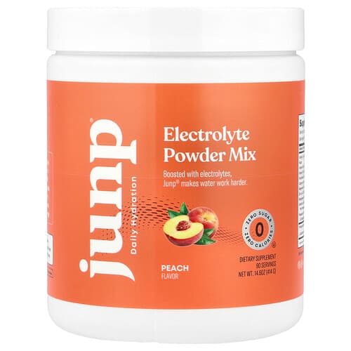 JUNP Hydration, Mezcla de electrolitos en polvo, Melocotón, 414 g (14,6 oz)