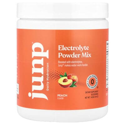 JUNP Hydration, Mezcla de electrolitos en polvo, Melocotón, 414 g (14,6 oz)