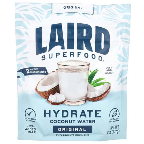 Laird Superfood, Hydrate, Agua de coco original, 227 g (8 oz)