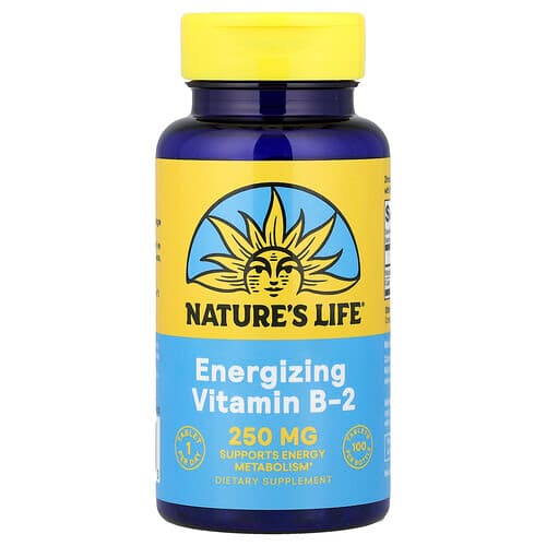 Nature's Life, Vitamina B2, Energía, 100 comprimidos
