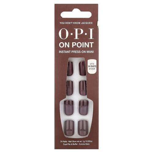OPI, On Point, Manicura de presión instantánea instantánea, Longitud corta, ¡Jacques usted no sabe!, Kit de 27 piezas