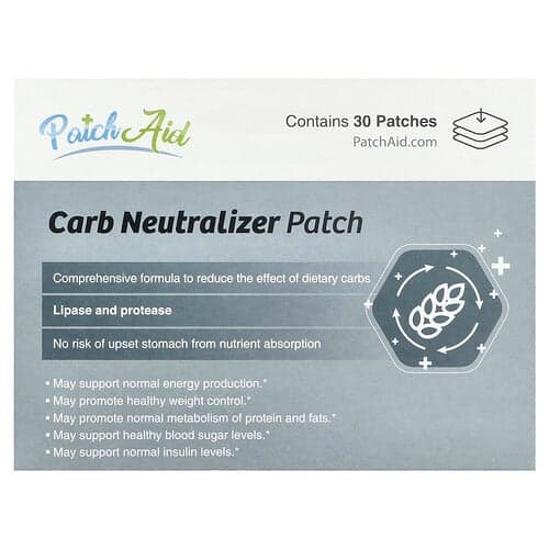 PatchAid, Parche neutralizador de carbohidratos, 30 parches