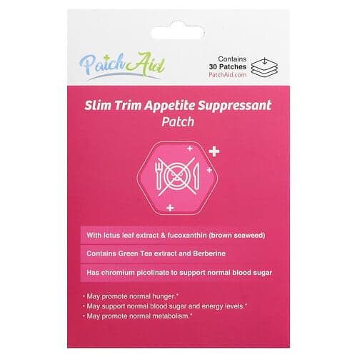 PatchAid, Slim Trim, Parche supresor del apetito, 30 parches