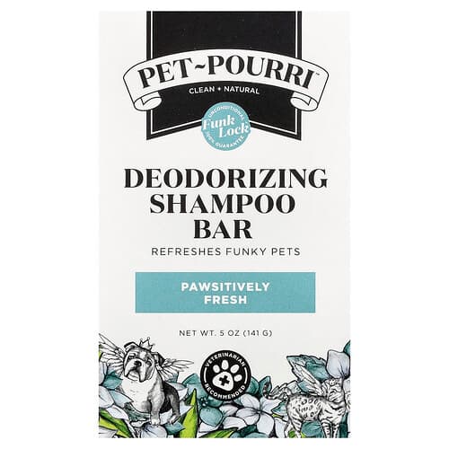 Poo-Pourri, Pet-Pourri™, Champú desodorizante en barra, Pawsitively Fresh, 141 g (5 oz)