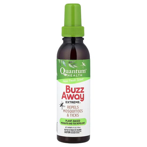 Quantum Health, Buzz Away Extreme®, Repele mosquitos y garrapatas, Frescura, 118 ml (4 oz. líq.)