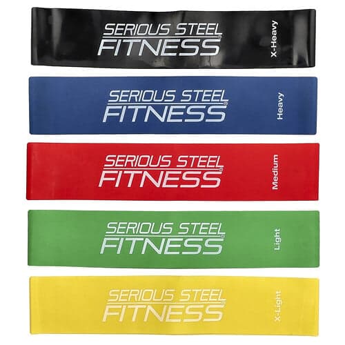Serious Steel Fitness, Paquete de minilazos de 10 in, 5 unidades