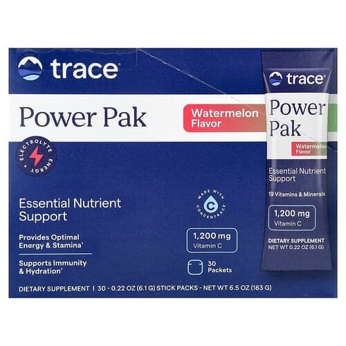 Trace, Power Pak, Sandía, 30 sobrecitos, 6,1 g (0,22 oz) cada uno