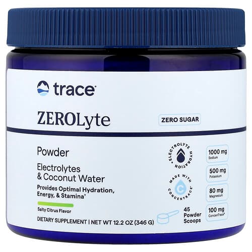 Trace, ZEROLyte en polvo, Cítricos salados, 346 g (12,2 oz)