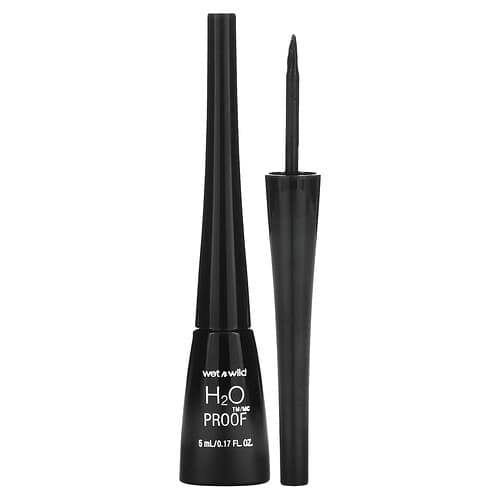 wet n wild, H2OProof, Delineador de ojos líquido, 879 Negro, 5 ml (0,17 oz. líq.)