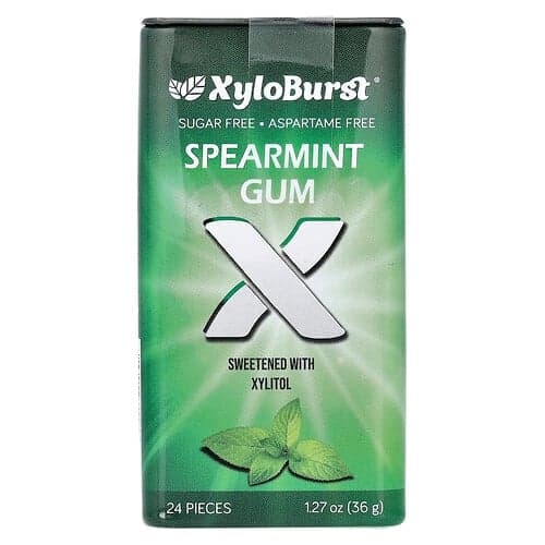 Xyloburst, Chicles con xilitol, Hierbabuena, 24 piezas, 36 g (1,27 oz)