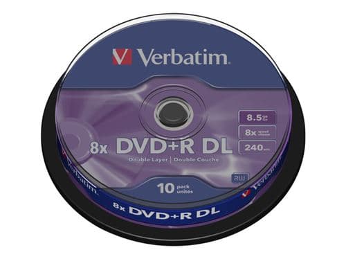 Verbatim Dvd+r Dl 8 X 10 Uds.