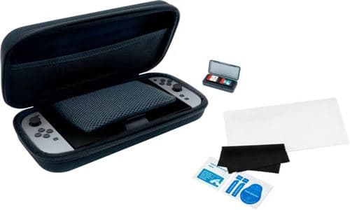 Pack Funda De Transporte Rígida Nacon Negra + Protector De Pantalla Para Nintendo Switch 2