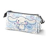 Estuche Portatodo Triple Hello Kitty Cinnamoroll Candy Azul