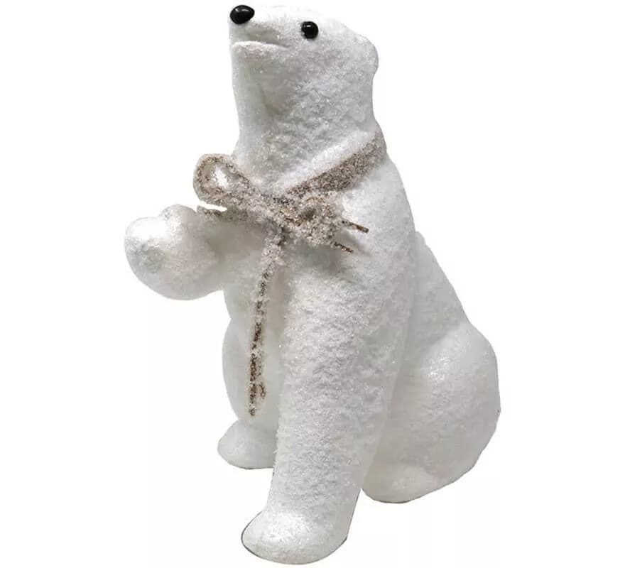 Oso Blanco decorativo de 30 cm