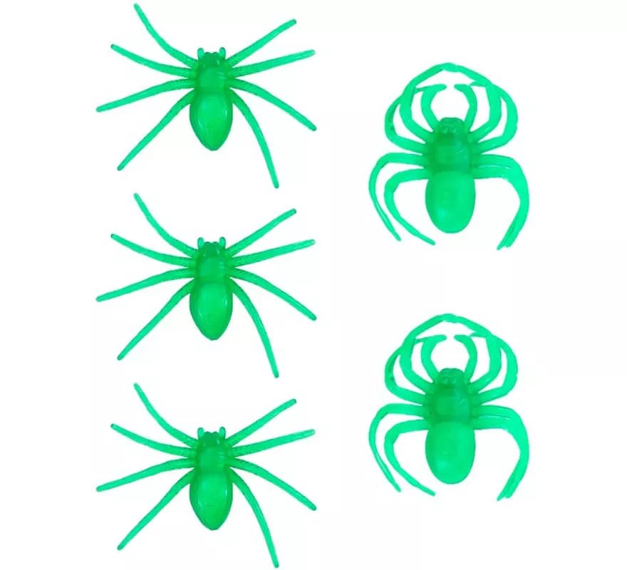 Pack de 5 Arañas Fluorescentes