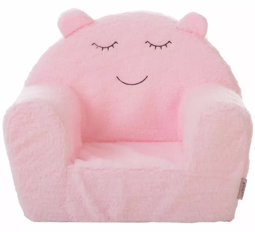 Sillón de Borreguillo rosa infantil