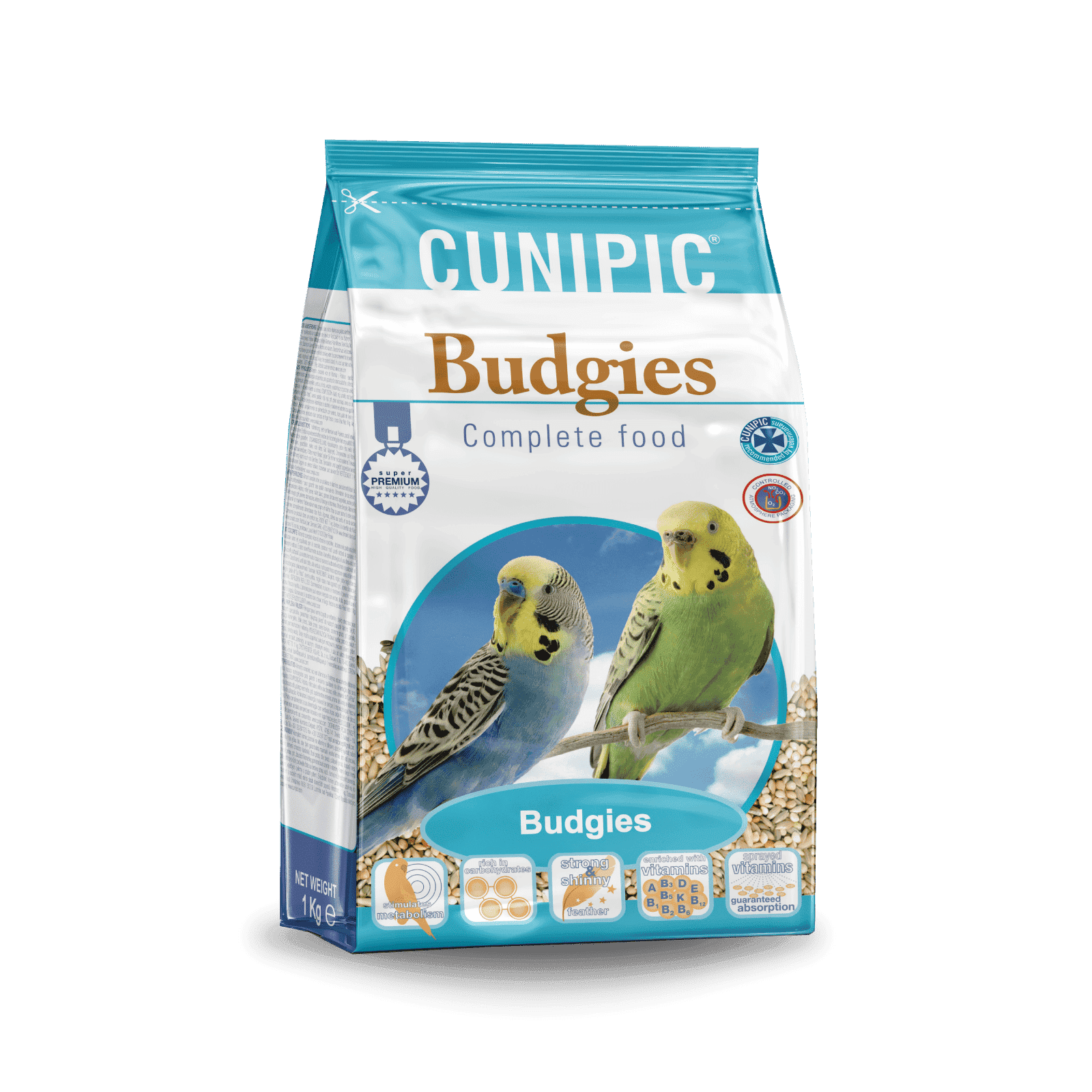 Alimentación Súper Premium para Periquitos Cunipic (Tamaño: 3 Kg)