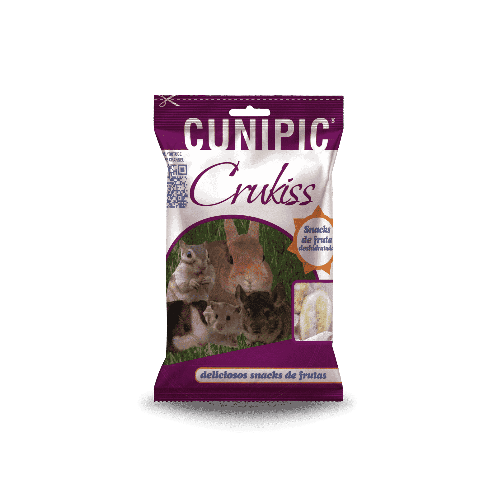 Snack Crukiss de frutas deshidratadas para roedores y conejos 100 g Cunipic