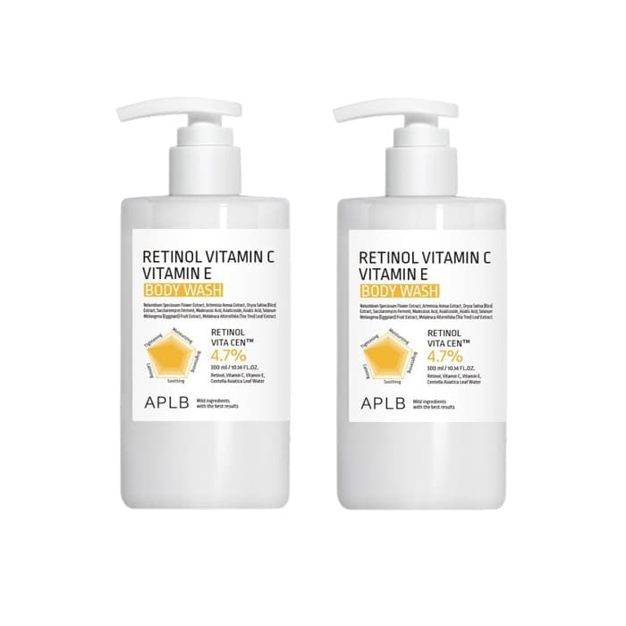 APLB - Retinol Vitamin C Vitamin E Body Wash - 300ml DUO Set