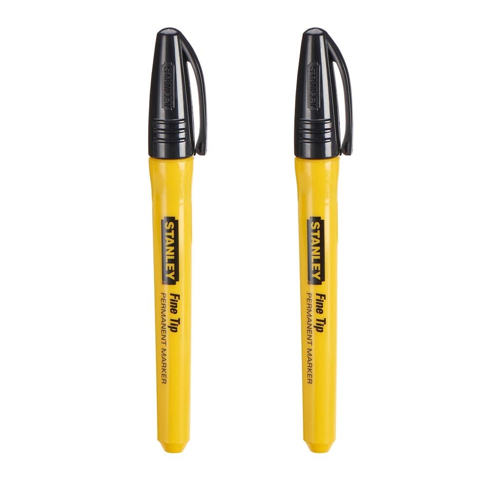 Pack 2 marcadores de punta fina negro stanley