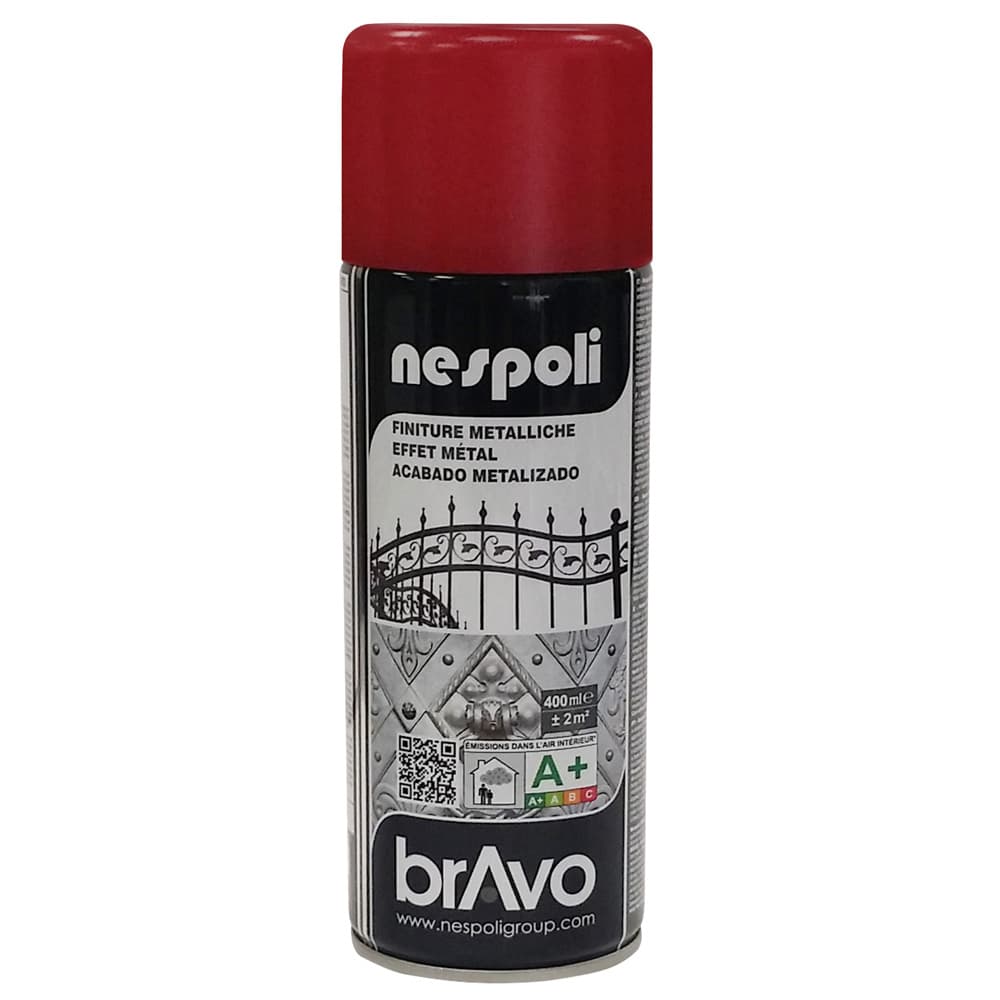 Spray efecto metalizado rojo 400 ml nespoli