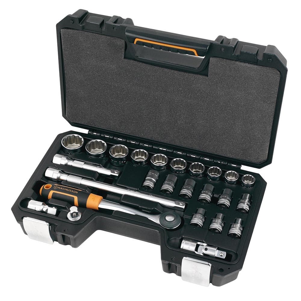 Juego de llaves y vasos 1/2" 25 piezas magnusson