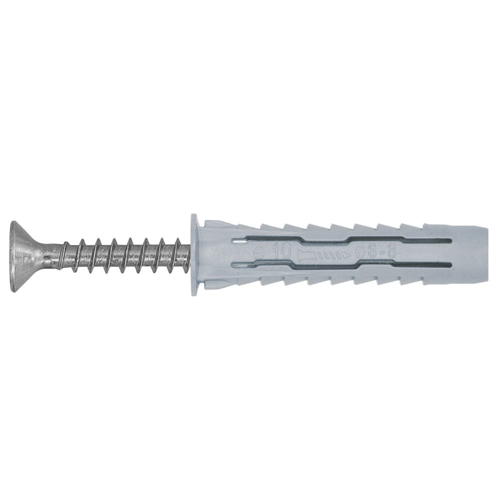 Pack 50 tacos multimaterial con tornillo diall 5 x 25 mm