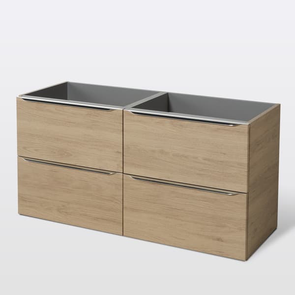 Mueble de baño suspendido idalie color roble 120x45cm