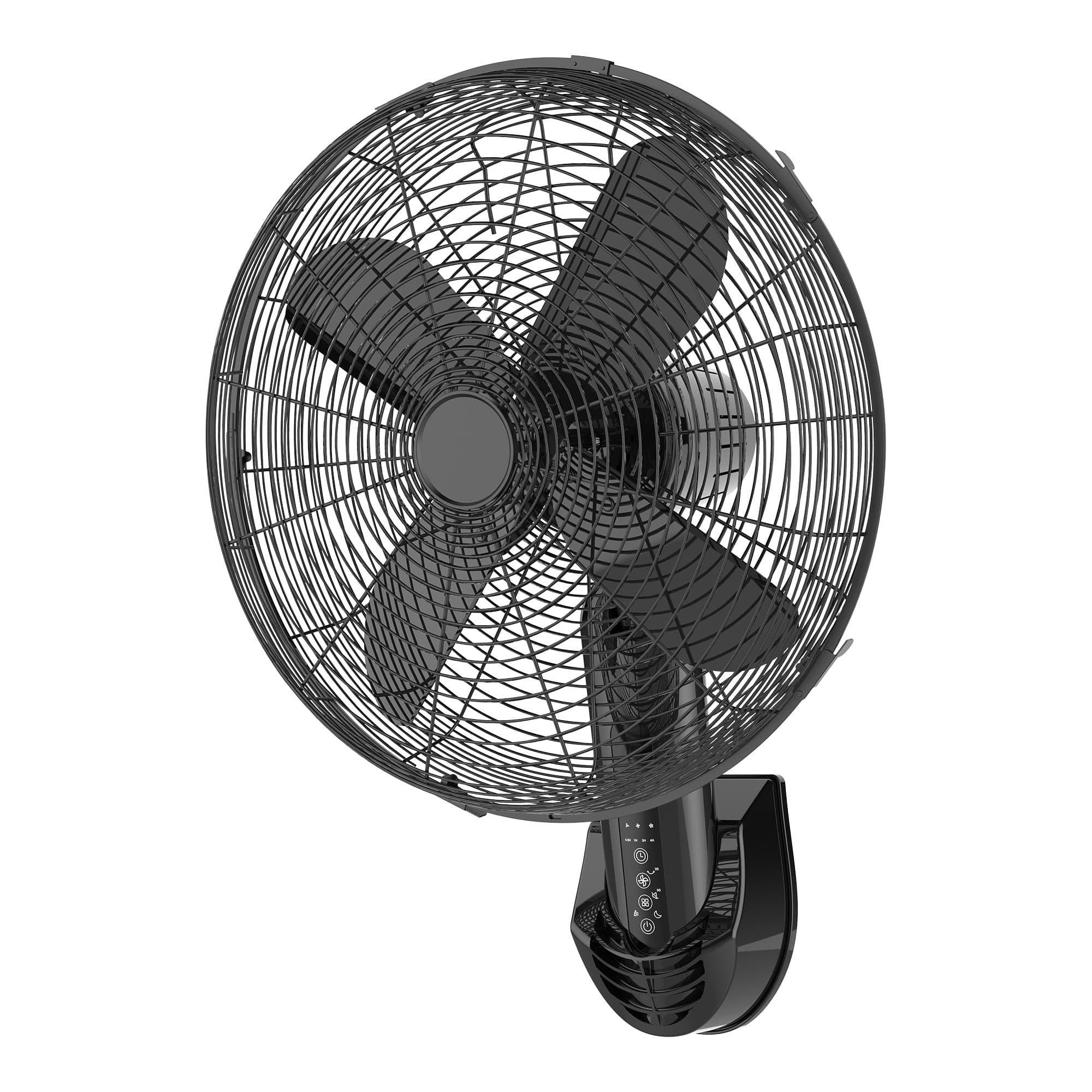 Ventilador de pared negro 40cm