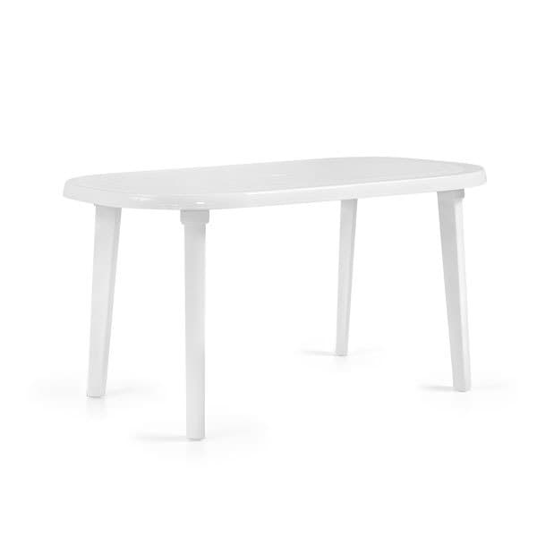 Mesa de jardín ovalada 140x83x72cm de polipropileno