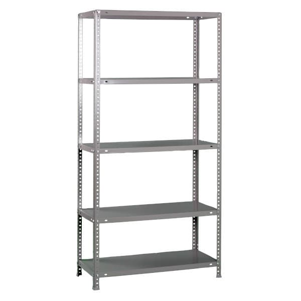Estantería metálica volga gris 200x110x40cm 375kg con tornillos
