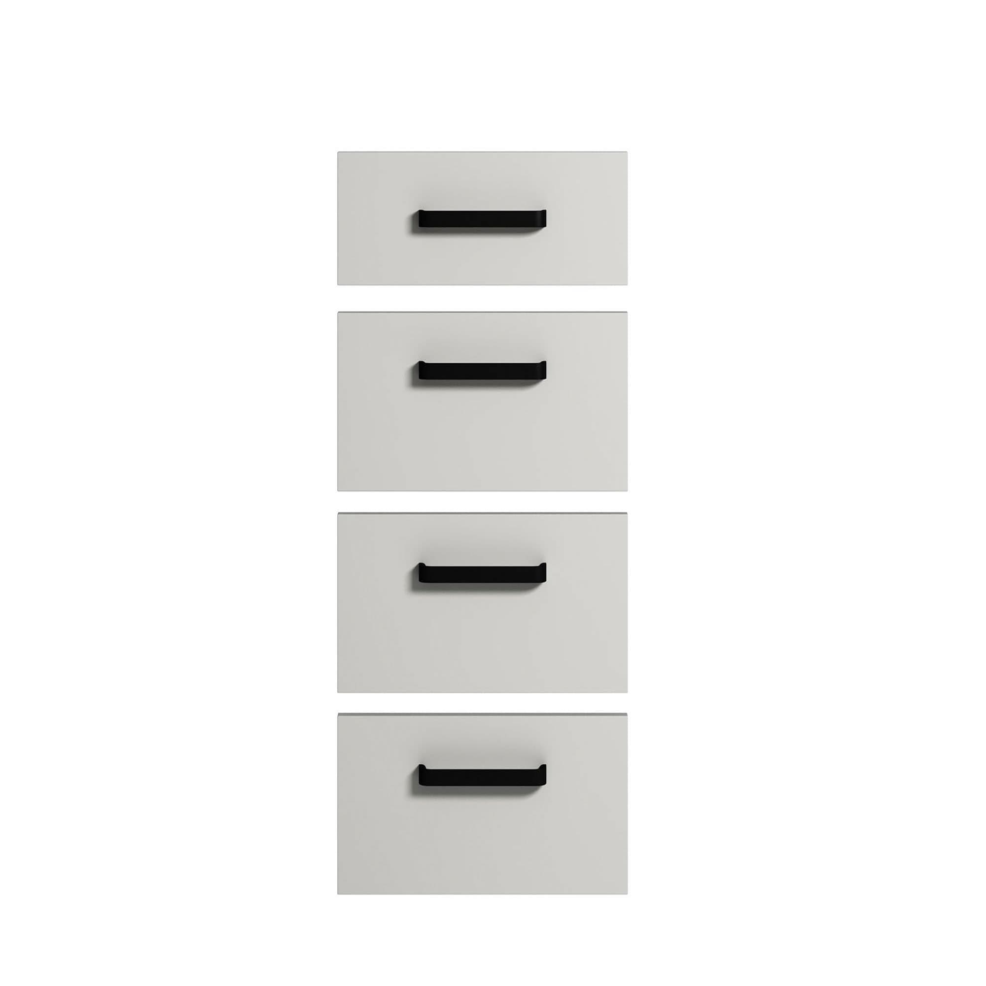 Frente de cajón cocina deco matt gris nube mate 318,5 x 40 + 13,8 x 40 cm
