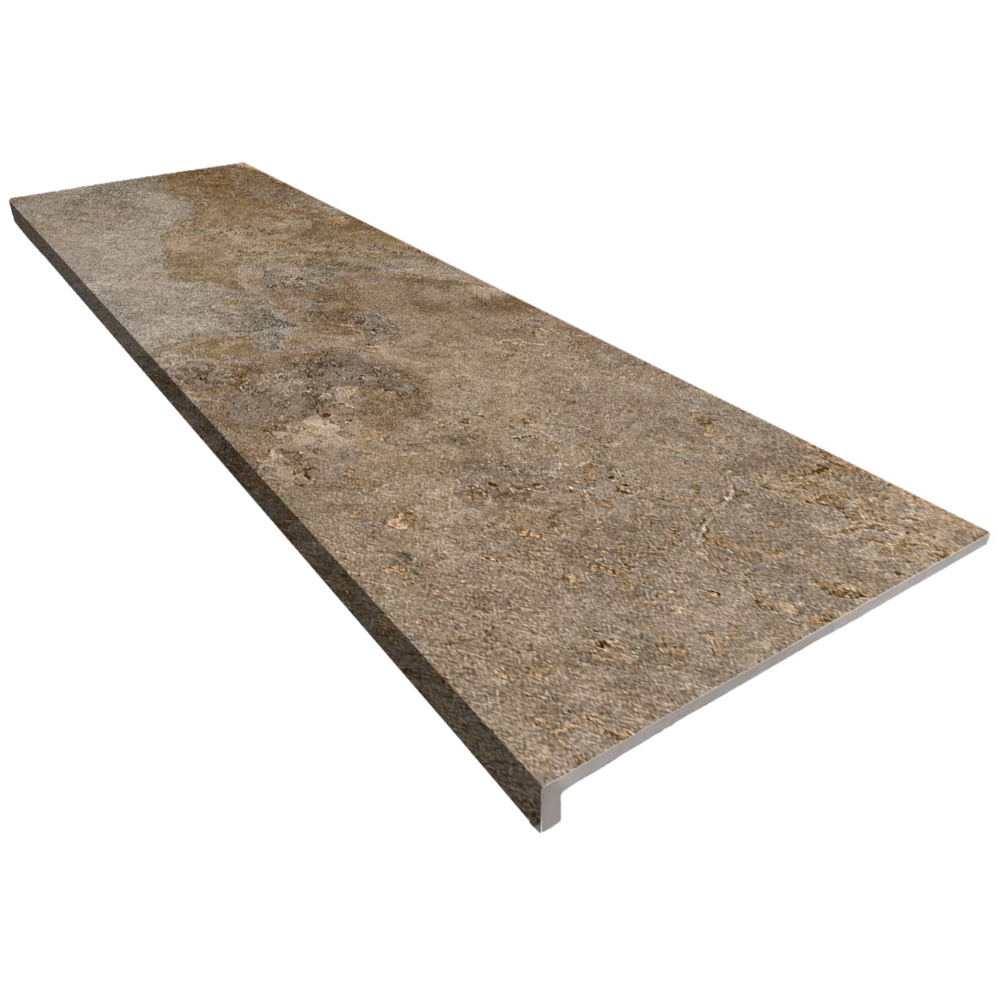 Peldaño porcelánico aspen tierra 33x120cm 2 unidades