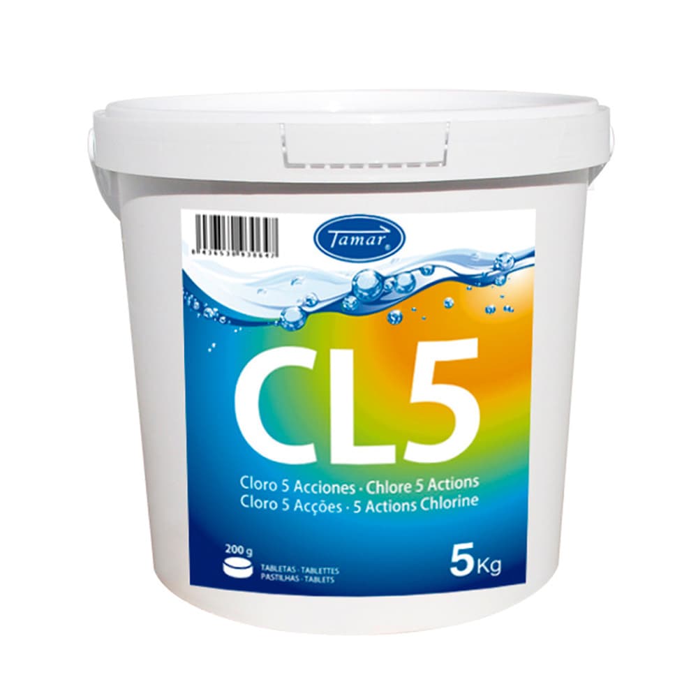 Cloro 5 acciones 5 kg tabletas 200g