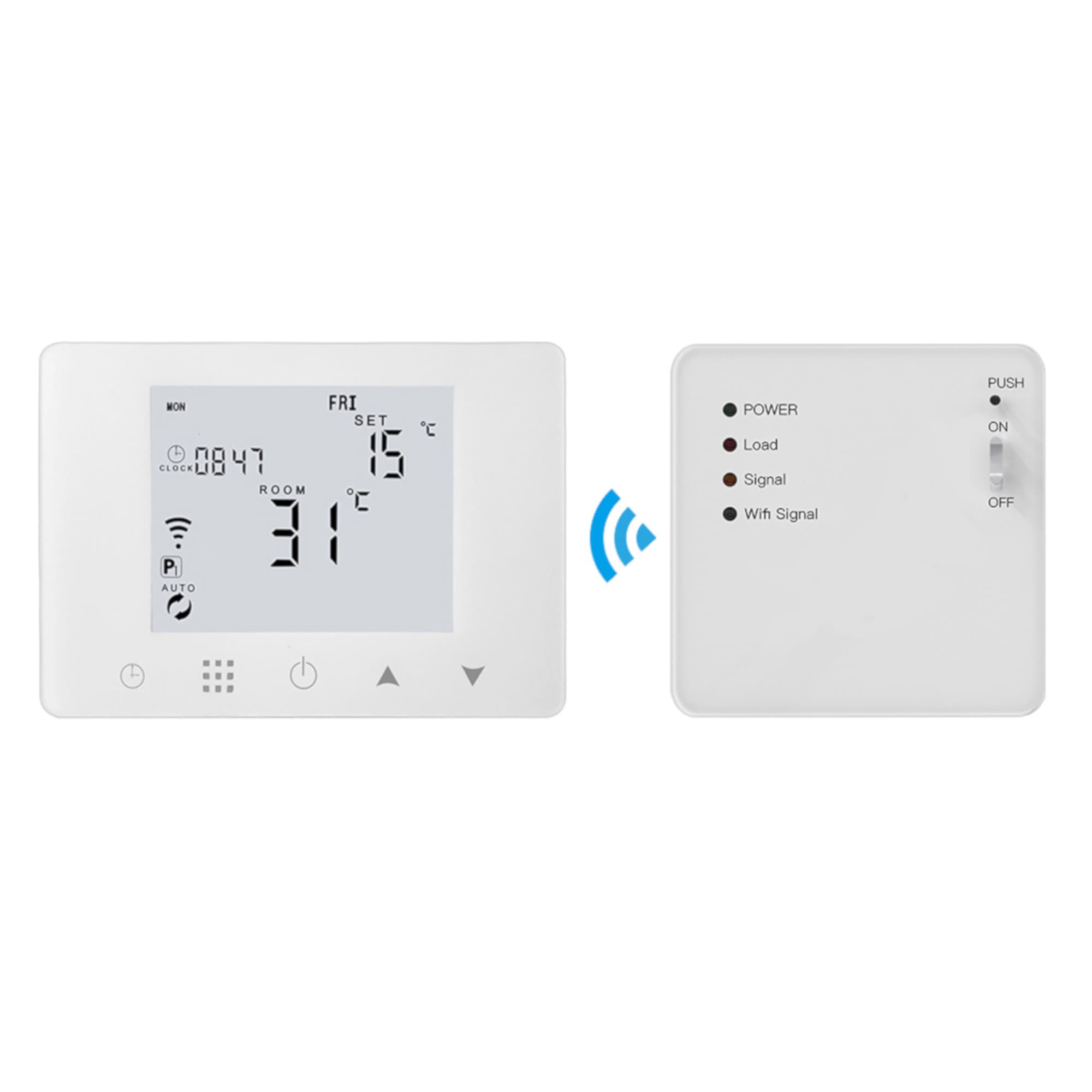Termostato doble módulo portátil wifi domos