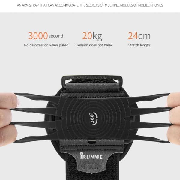 Wristband Phone Holder for 4-7 Inch Phone Armband Removable 360°Rotating Sports Phone Wristband Running Cycling Wrist Bag