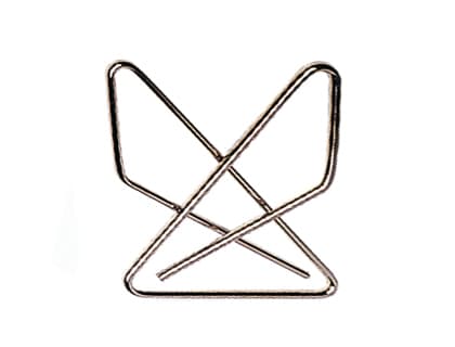 Csp 1-D - Clips pajarita, niquelados, nº 2 de 60 mm, caja de 12