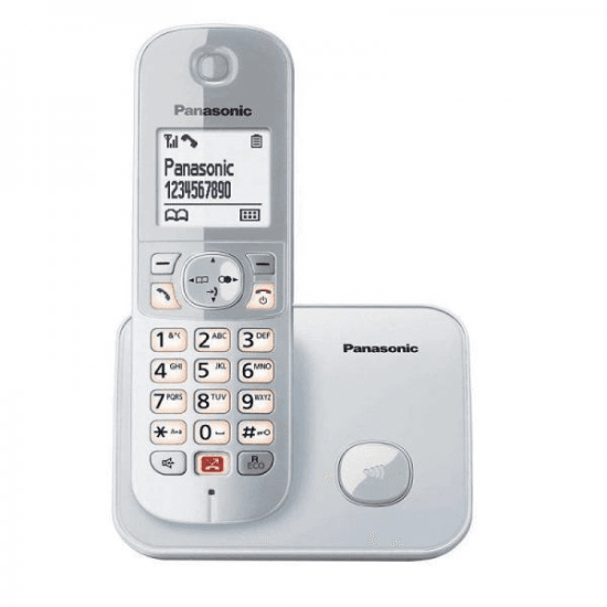 Teléfono inalámbrico Dect Panasonic KX-TG6851SPS, plata