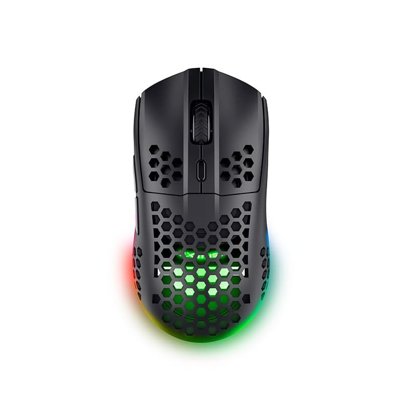 Ratón inalámbrico gaming TRUST HELOX, negro, 4800 DPI, ultraligero