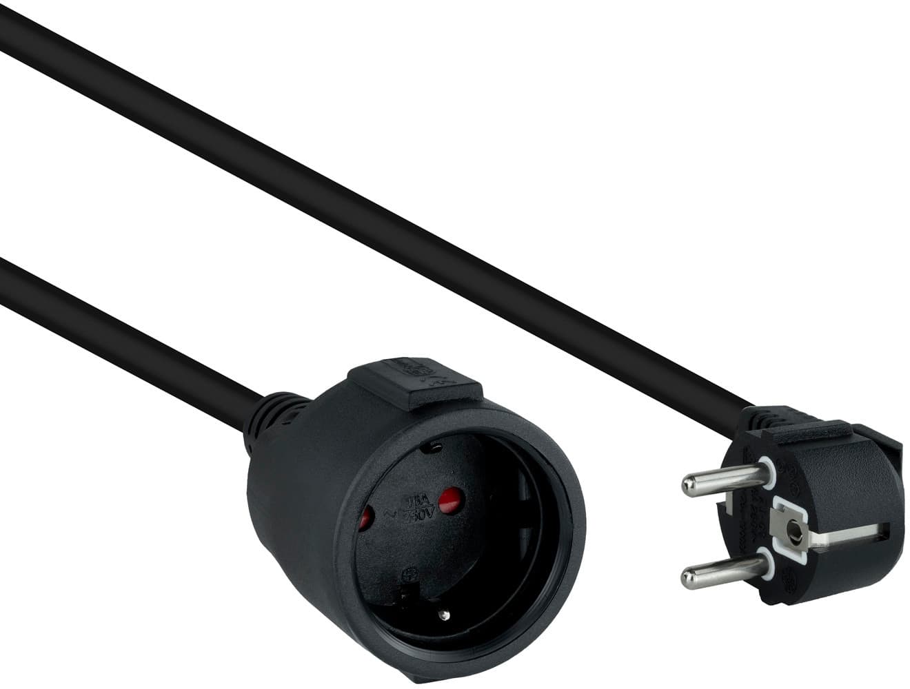 Prolongador Electrico Schuko Cee7 Negro 3m Nanocable 10.22.0603-bk