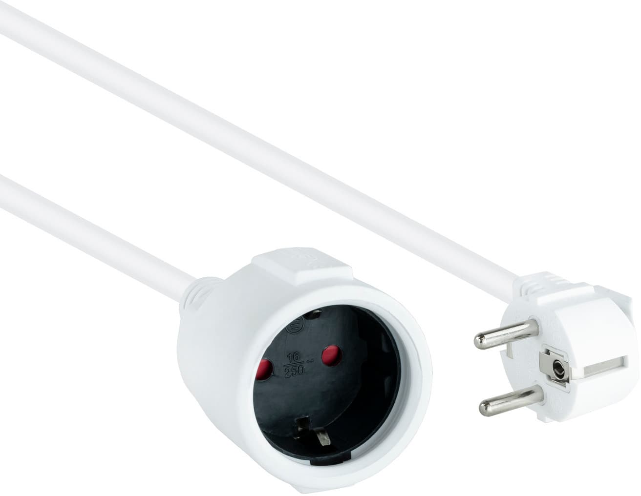 Prolongador Electrico Schuko Cee7 Blanco 2m Nanocable 10.22.0602-w