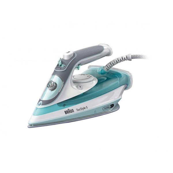 Braun SI5017GR Plancha de vapor Serie 5, suela cerámica, función vapor turbo, sistema antical, color gris