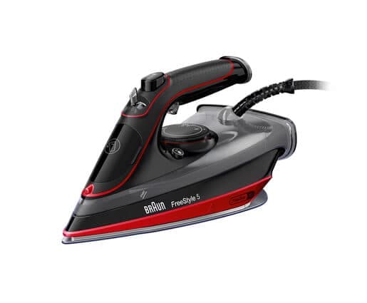Braun TexStyle 5 SI 5057 RD Plancha a vapor Suela de cerámica 2700 W Negro, Rojo